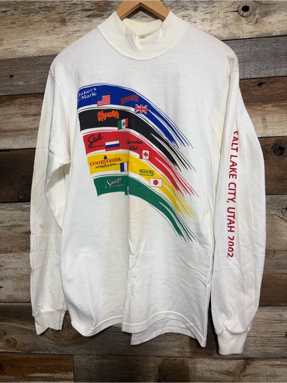 vintage Anvil long-sleeve shirt features a 2002 Salt Lake City Olympics